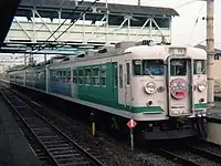 H17編成 メルヘン車クハ167-9改造直後のメルヘン塗装