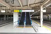 11番線ホーム（2021年7月）
