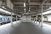 11・12番線（東海道線）ホーム（2021年7月）