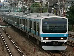 京浜東北・根岸線用の209系500番台（2008年11月9日 蒲田駅 - 川崎駅間）