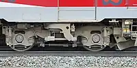 密封コロ軸受改造のDT32形台車(JR東日本リニューアル施工車)