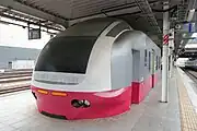 7・8番線ホームの東寄りにあるE653系を模した「NEWDAYS」（2023年3月）