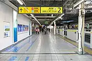 2番線（南武線）ホーム（2022年12月）