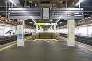 15・16番線ホーム（2022年6月）