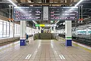 17・18番線ホーム（2022年6月）