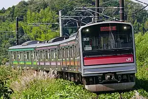 仙石線を走る205系3100番台(2021年9月 手樽駅 - 陸前富山駅間)