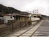 一時期189系とEF63が留置されていたかつての4番線。左の通路は2011年にホームと同じ高さになった