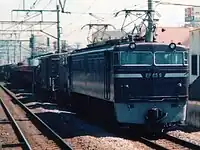EF65 9 茶色塗装(1989年 小田原駅)