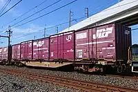 コキ107-1733(後期車)(東北本線 新白岡駅 - 久喜駅間、2022年8月10日)