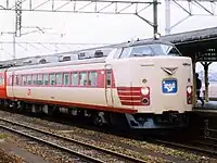 485系国鉄特急色「かもめ」（1991年 鳥栖駅）