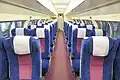 5100形の2階席車内（グリーン車指定席）