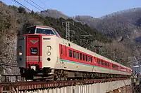 ゆったりやくも塗色（井倉駅 - 広石信号場間 2012年3月14日）
