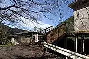 駅入口（2019年、廃線後。駅構内は立入禁止となっている）