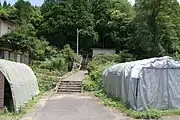 駅入口（2008年7月、廃線前）