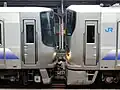 223系と225系の連結部（右が225系）