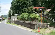 駅全景（2008年7月、廃線前）