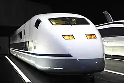 リニア・鉄道館に静態保存されているラウンドウェッジ型先頭車