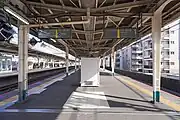 1・2番線ホーム（2024年1月）