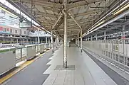 1番線（山手線）ホーム（2022年8月）