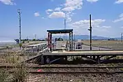 ホームより見た東口(2023年4月)
