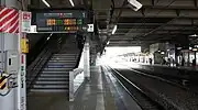 1番線ホーム（2021年4月）