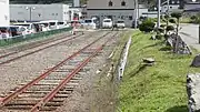 車止め（当時の日高本線の終端）（2017年9月）