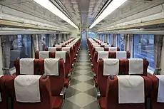 改装されたキハ183-1501車内(2020年8月)