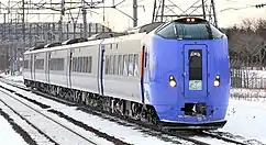 3次車(ST-1203編成)を先頭に組成された特急「スーパーとかち」(長都駅 - サッポロビール庭園駅)