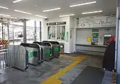 仮駅舎時代の改札口（2022年1月）
