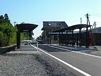 駅構内（鉄道駅施設撤去前）（2012年8月）