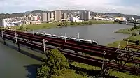 大分川橋梁を渡るあそぼーい!