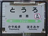 駅名標(2018年9月)