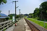 鉄道時代のホーム(2009年7月)