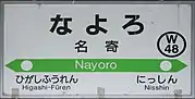 駅名標（2017年10月）