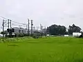 沿線には田園風景が広がる（名取 - 南仙台間）
