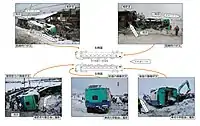 先頭車両の損傷