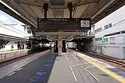 1・2番のりばホーム（2023年2月）