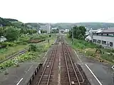 跨線橋から稚内方面を望む（2012年7月）