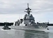インド太平洋方面派遣訓練のため大湊を出港する「しらぬい」（2021.8.20）