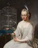 「オウムと婦人」