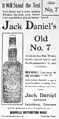 Ad for Old No. 7 from a May 1908 issue of The Nashville Globe