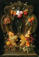 名前が不明の画家（Pseudo-Simons）と共作、花環図　(1650/1666)