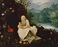 『聖母子のいる風景画』美術史美術館所蔵