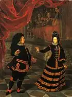 スペインの衣装を着て踊る選帝侯夫妻 ピッティ宮殿