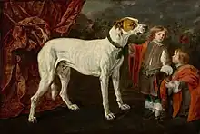 大きい犬と子供と矮人 (1652)  アルテ・マイスター絵画館
