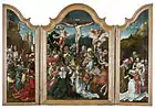 Jan van Dornicke (1470-1527). The Crucifixion Triptych, c. 1517.