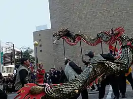 代表的な演し物である「龍踊り(じゃおどり)」
