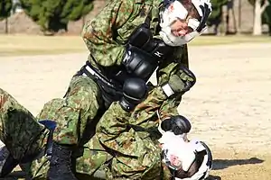 陸上自衛隊の格闘指導官集合訓練の様子(2011年1月)