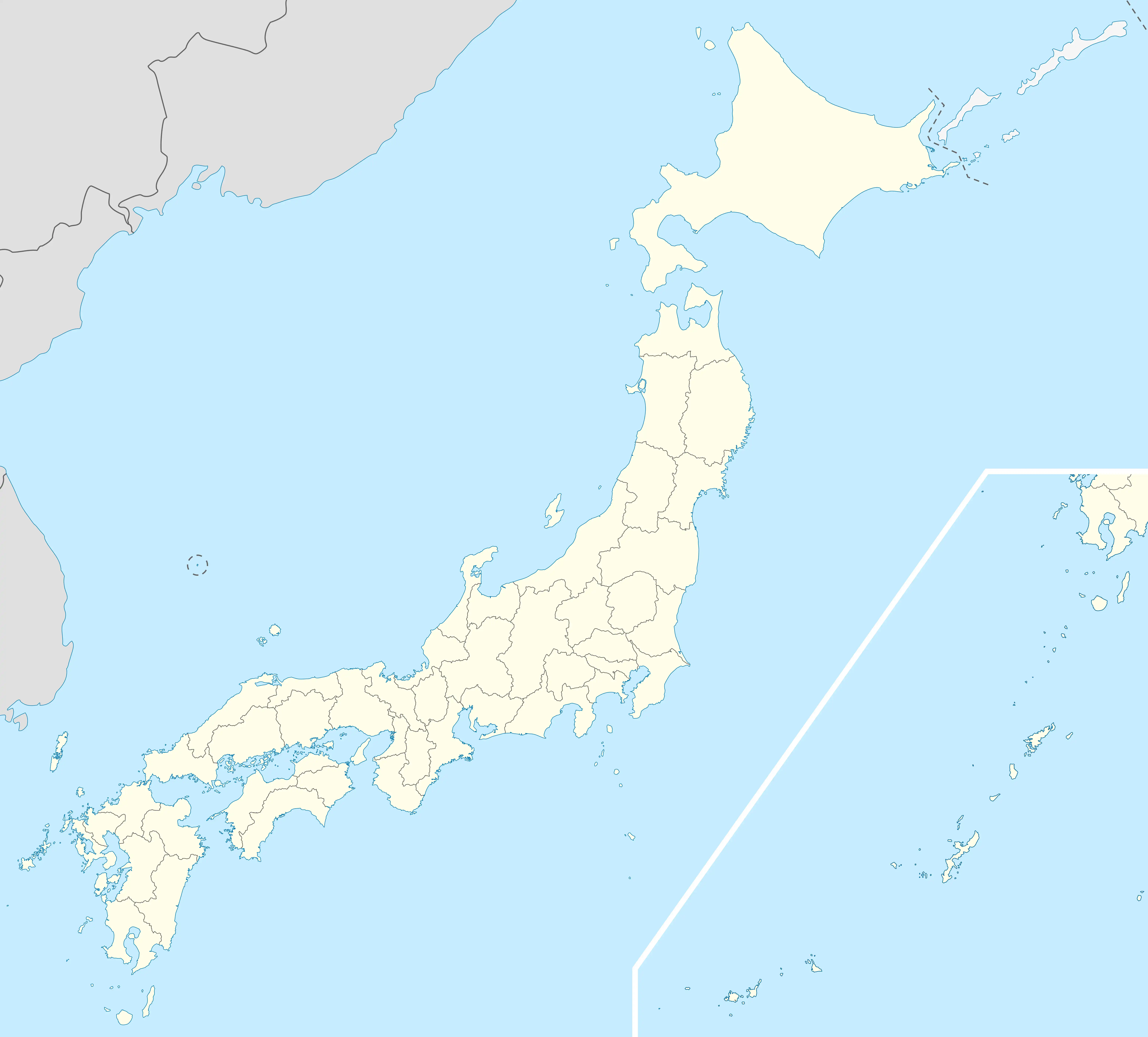AKB48の位置(日本内)