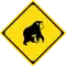 動物が飛び出すおそれあり (214の2-D) サル